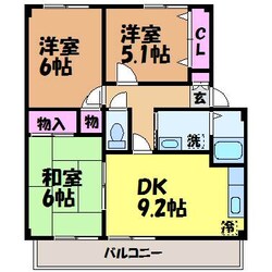 フォブールトロワ片岡・の物件間取画像